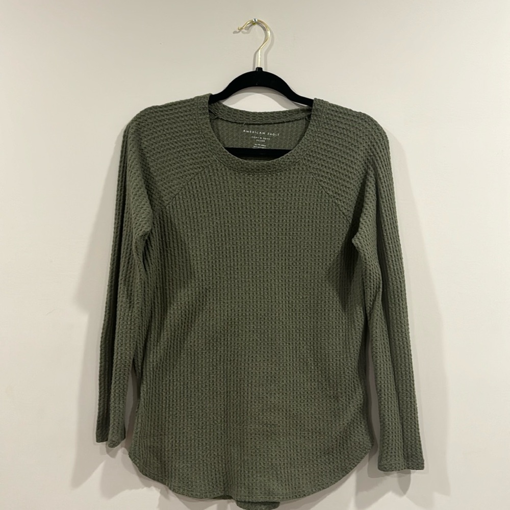 American Eagle Waffle Knit Top